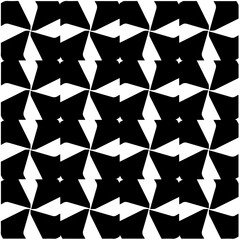 Monochrome pattern. Abstract texture for fabric print, card, table cloth, furniture, banner, cover, invitation, decoration, wrapping.seamless repeating pattern.Black and white color.