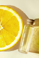 Vitamin c serum ampoule cosmetic product ins glass jar