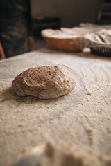 Various kind of bread with wheat top view. White bakery food concept panorama or wide banner photo.