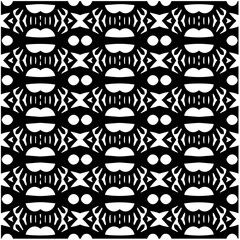 
Monochrome pattern. Abstract texture for fabric print, card, table cloth, furniture, banner, cover, invitation, decoration, wrapping.seamless repeating pattern.Black and white color.