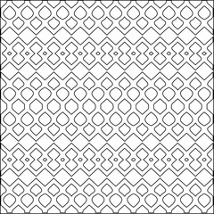  Modern stylish texture. Composition from regularly repeating geometrical element. Black and white pattern for web page, textures, card, poster, fabric, textile.. Vector illustrations.