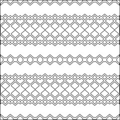  Modern stylish texture. Composition from regularly repeating geometrical element. Black and white pattern for web page, textures, card, poster, fabric, textile.. Vector illustrations.