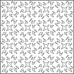  Modern stylish texture. Composition from regularly repeating geometrical element. Black and white pattern for web page, textures, card, poster, fabric, textile.. Vector illustrations.