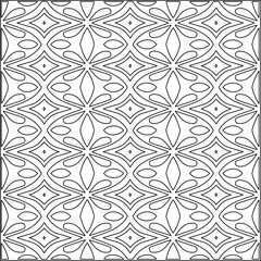  Modern stylish texture. Composition from regularly repeating geometrical element. Black and white pattern for web page, textures, card, poster, fabric, textile.. Vector illustrations.