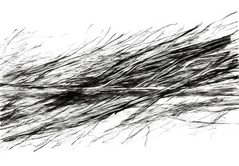 Lines banner in charcoal drawing sketch style isolated on transparent white background