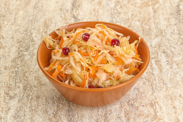 Fermented cabbage - sauerkraut in the bowl