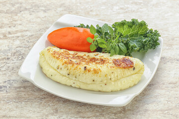 Roasted traditional cheese haloumi