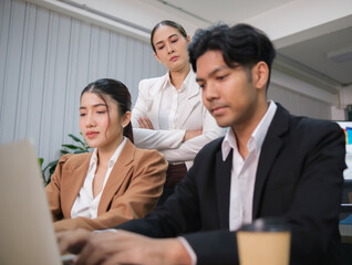 Business people working and meeting in the office.