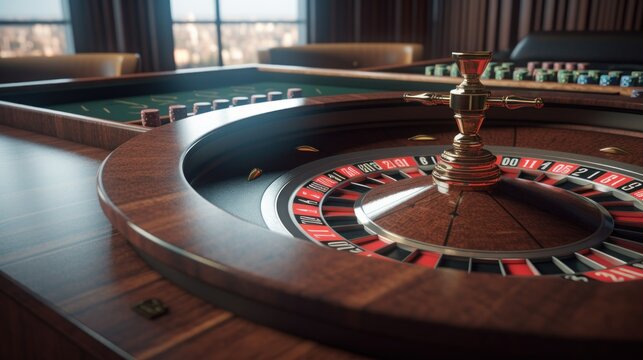 casino roulette close-up, generative ai
