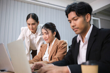 Business people working and meeting in the office.
