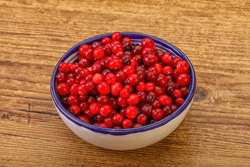 Sweet and tasty cranberry in the bowl