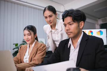 Business people working and meeting in the office.