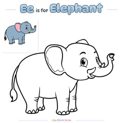 Coloring Page Elephant cartoon