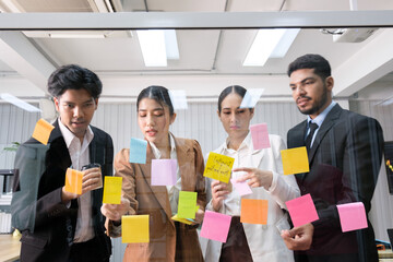 Business people working and meeting in the office.