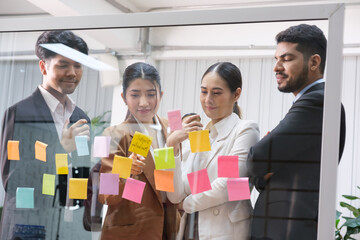 Business people working and meeting in the office.