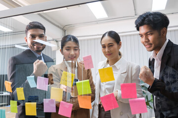 Business people working and meeting in the office.