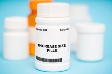 Increase Size Pills medication In plastic vial
