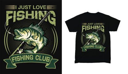 Fishing T-Shirt Design. Vector graphic t-shirt design