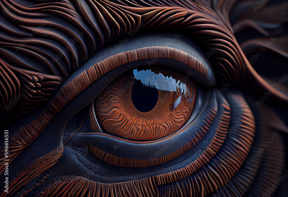 Aufkleber beautiful abstract illustration of an eye background. generative ai technology.