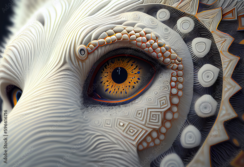 Poster beautiful abstract illustration of an bear background. generative ai technology.