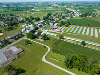 Aerial View of Farmersville Pennsylvania