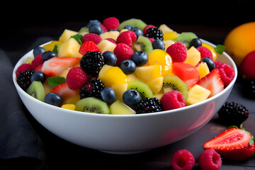 Fruit salad, with its rainbow of colors and mix of fresh fruit, is a perfect summer dessert that's light and refreshing after a heavy meal