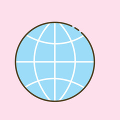 Globe icon, vector illustration.