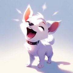 Adorable Baby Dog Laughing and Singing, Generative AI