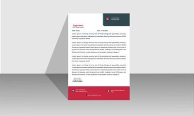 Professional letterhead template design for business project. 
