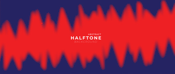 Halftone background vector. Red and blue Abstract dot, Gradient halftone dots for background pattern and texture.