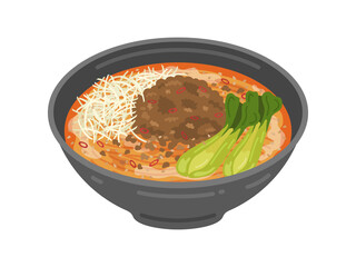 シンプルな担々麺のイラスト