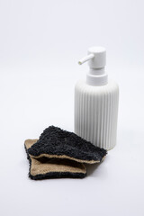 éponge écologique réutilisable avec distributeur de savon