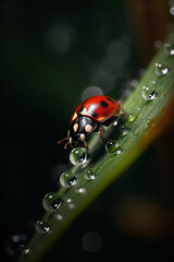 Obraz premium ladybug on leave Generative AI