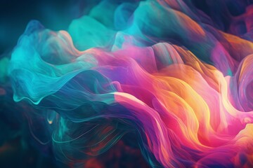 Obraz premium Colorful smoke light background. Generate Ai