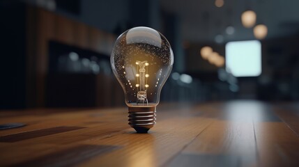 Creative brainy smart ideation Light Bulb. Generative ai