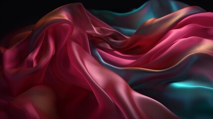 Fototapeta premium Romantic silky material texture. Generative ai