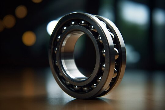 A Bearing With A Round, Rolling Element Inside For Reducing Friction Between Two Surfaces. Generative AI