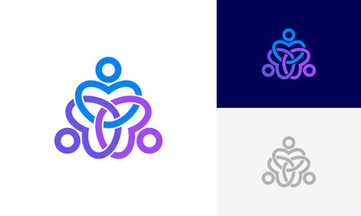 Abstract People, Human Family, Community People, Social community, Family Teamwork Logo design vector