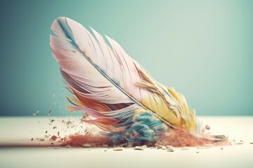 Feather pastel colors. Generate Ai