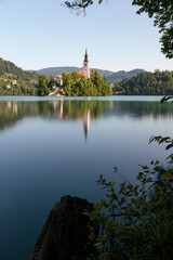 Fototapeta na wymiar View on lake Bled in Slovenia