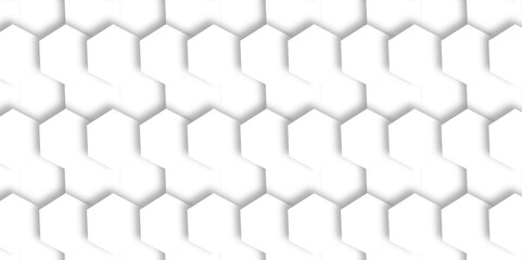 Fototapeta premium Background with hexagons . Abstract background with lines . white texture background . hexagon abstract background. Surface polygon pattern with glowing hexagon paper texture and futuristic business.