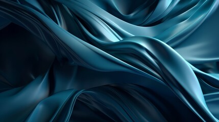 Obraz premium Digital dynamic cyber wave. Abstract futuristic blue background with dots and lines. Big data visualization. 3D rendering. Generative ai