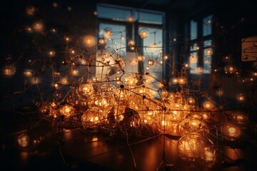 A glowing network of ideas. Generative AI
