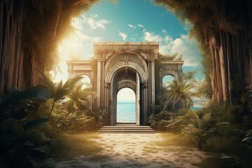 Portal to paradise. Generate Ai