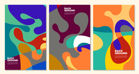 Vector Illustration colorful liquid and fluid abstract for banner template