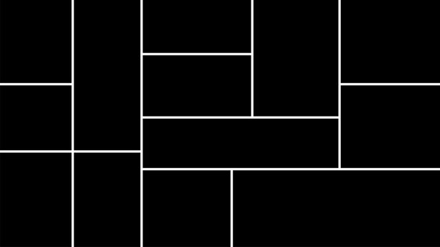 Template photo collage for 13 pictures. Vector presentation for images and drawings. Frames for memory. Photo frame for mood board. Retro mockup for photo.