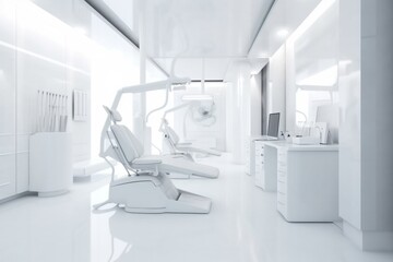 Zahnarzt, moderner Behandlungsraum der Zukunft, Dentist, modern treatment room of the future