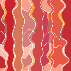 Abstract background with colorful geometric shapes. Rainbow seamless pattern. Gradient waves, lines, dynamical forms. Design for poster, fabric, textile