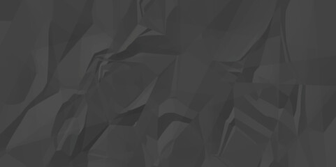 Sheet of black paper texture background. Black crumpled paper texture with folds, black background, wallpaper
