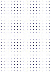 Graph paper. Printable dotted grid paper on white background. Geometric abstract dotted transparent illustration with dots for school, notebook, diary, notes, print. Realistic paper blank size A4
